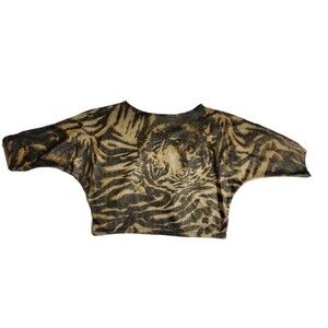 Gold Flava tiger print top sz 16